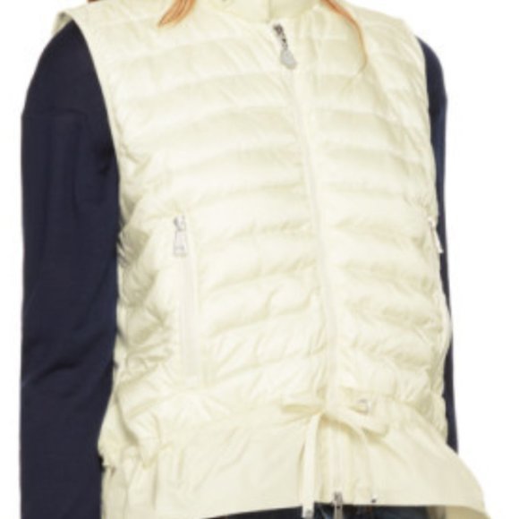Authentic Moncler White Down Panel Vest - Picture 6 of 14